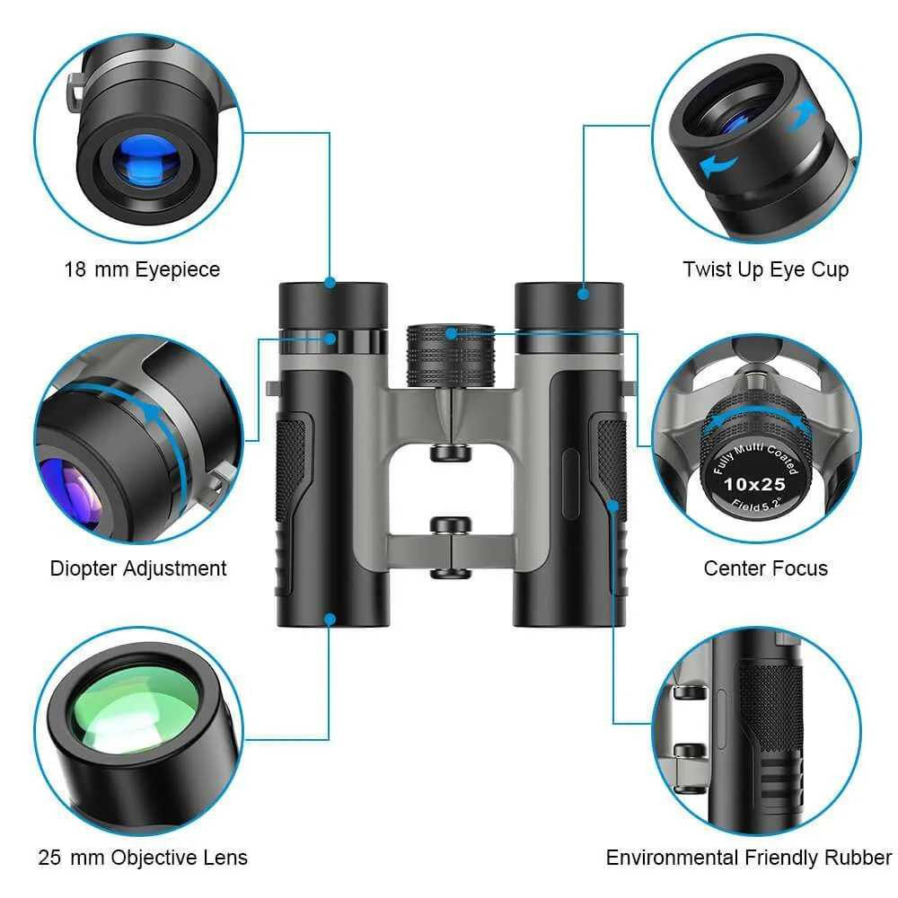 Gambar produk APEXEL Teropong Binoculars Roof Prism HD 10x25 - APL-RB10X25
