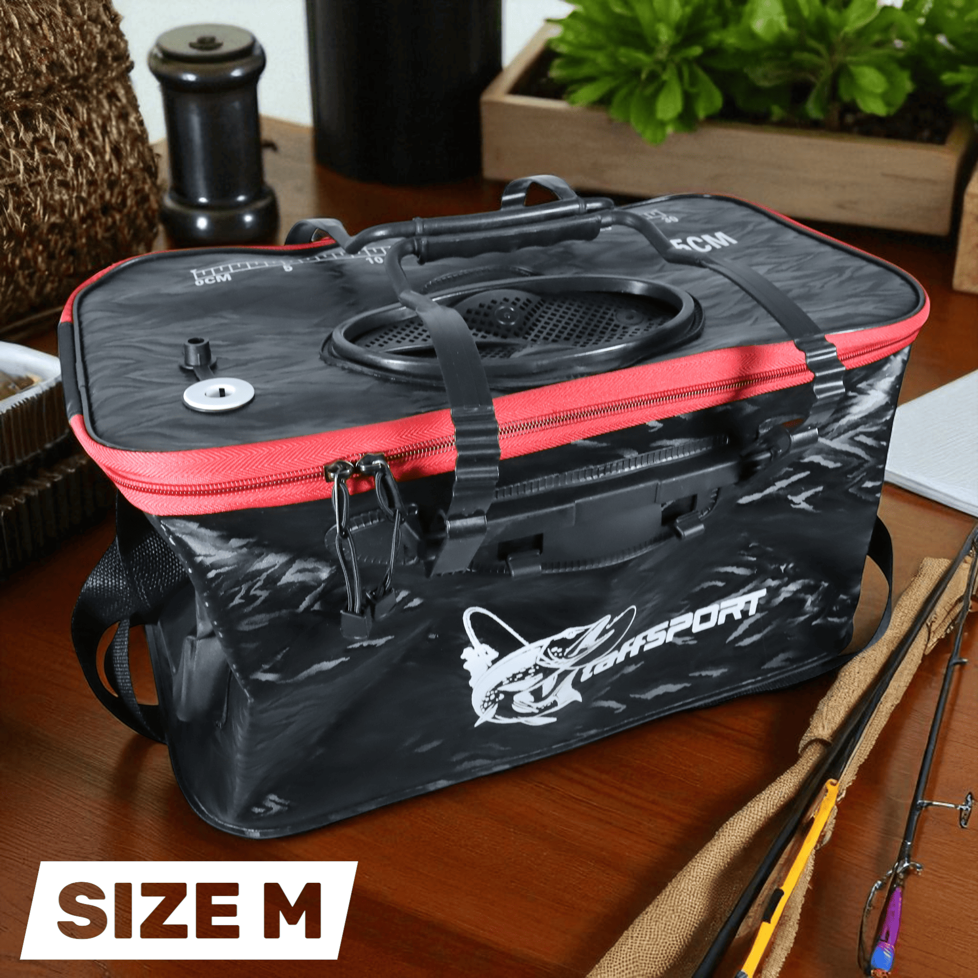 Gambar produk TaffSPORT Tas Perlengkapan Memancing 3D Foldable Fishing Bucket EVA M - INU122
