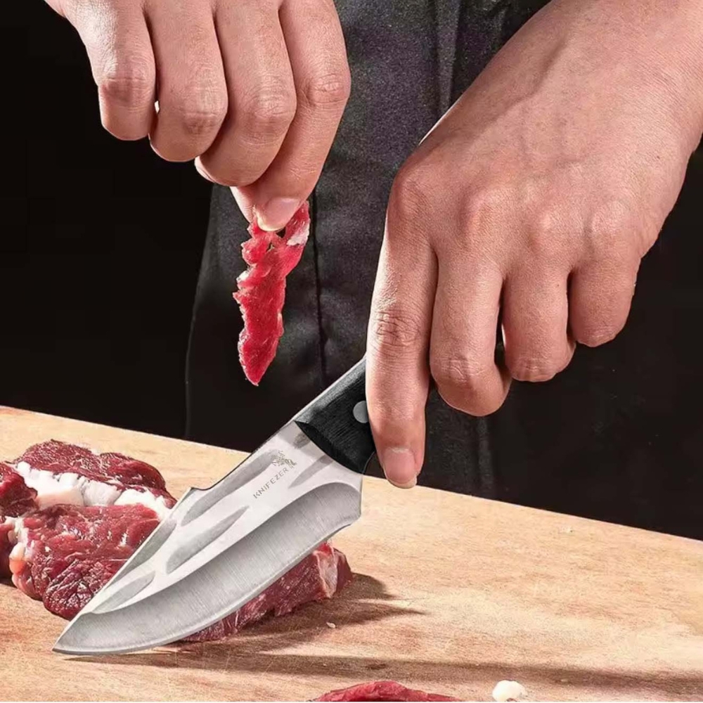 Gambar produk KNIFEZER Pisau Daging Stainless Steel 5Cr15 Forged Butcher Knife - W50