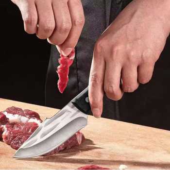 Gambar produk KNIFEZER Pisau Daging Stainless Steel 5Cr15 Forged Butcher Knife - W50
