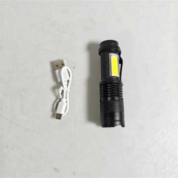 Gambar produk Shustar Senter LED Mini Flashlight USB Rechargeable XPE COB 800 Lumens - S-002