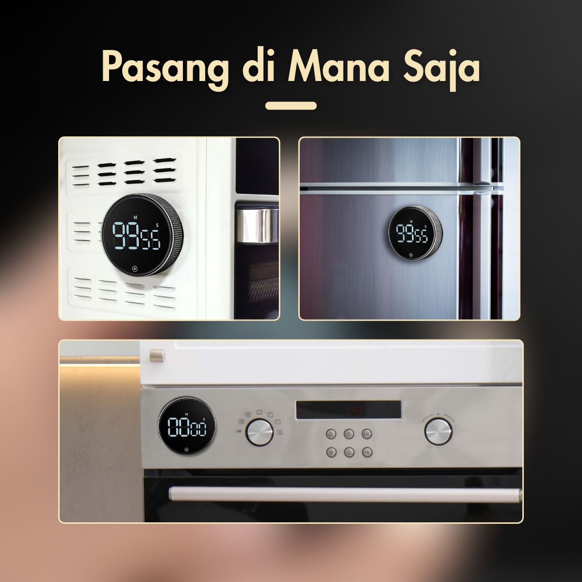 Gambar produk WEMGO Timer Masak Dapur Digital Rotary Kitchen Countdown - H-217