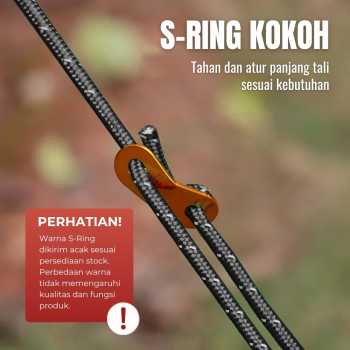 Gambar produk RayMING Tali Paracord Tali Tenda Climbing Rope 4M 4 Roll - RY1A
