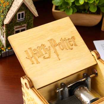 Gambar produk Anpro Kotak Musik Antik Wooden Music Box Engraving Harry Potter - ADQ0194