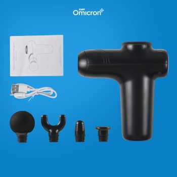 Gambar produk TaffOmicron Alat Pijat Elektrik Pundak Punggung Massage Gun 4 Head - JM05S