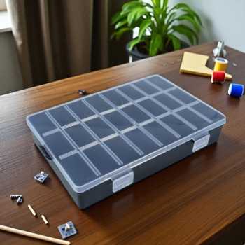 Gambar produk Idzes Kotak Penyimpanan Perhiasan Grid Box Storage Organizer 24 Slot - INU113