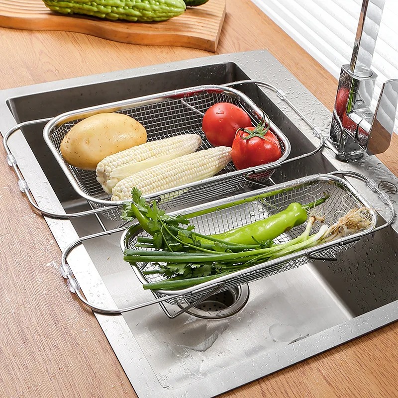 Gambar produk Fibra Saringan Buah Sayur Wastafel Retractable Vegetable Washing Basin - INU131