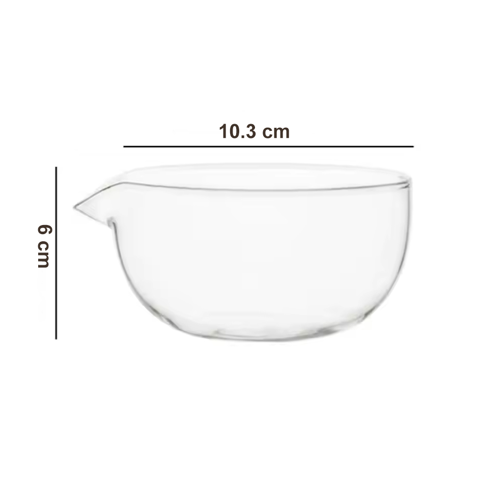 Gambar produk COOKYU Mangkuk Kaca Chawan Matcha Japanese Tea Bowl Glass Transparent 350ml - CO7
