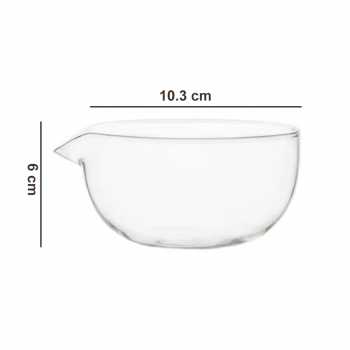 Gambar produk COOKYU Mangkuk Kaca Chawan Matcha Japanese Tea Bowl Glass Transparent 350ml - CO7