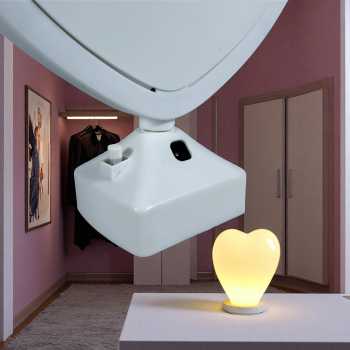 Gambar produk LOX Cermin Make Up Heart Shaped Magic Mirror Table LED - L-223