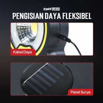 Gambar produk TaffLED Senter LED Lantera Camping COB Solar Panel Lights - TJ-329A
