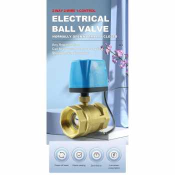 GRT Solenoid Valve Two Way Ball Brass Normally Close 220V 3/4 Inch - BTQ2024-H50