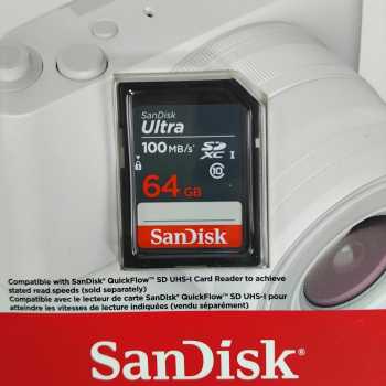 Gambar produk SanDisk Ultra SDHC/XC UHS-I Card Class 10 100MB/s 64GB - SDSDUNR-GN3IN