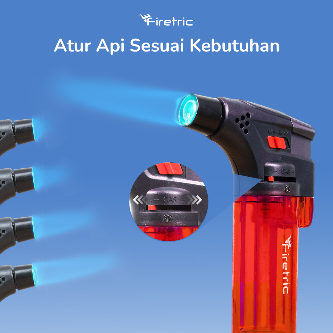 Gambar produk Firetric Korek Api Gas Butane Torch Jet Windproof - SK603