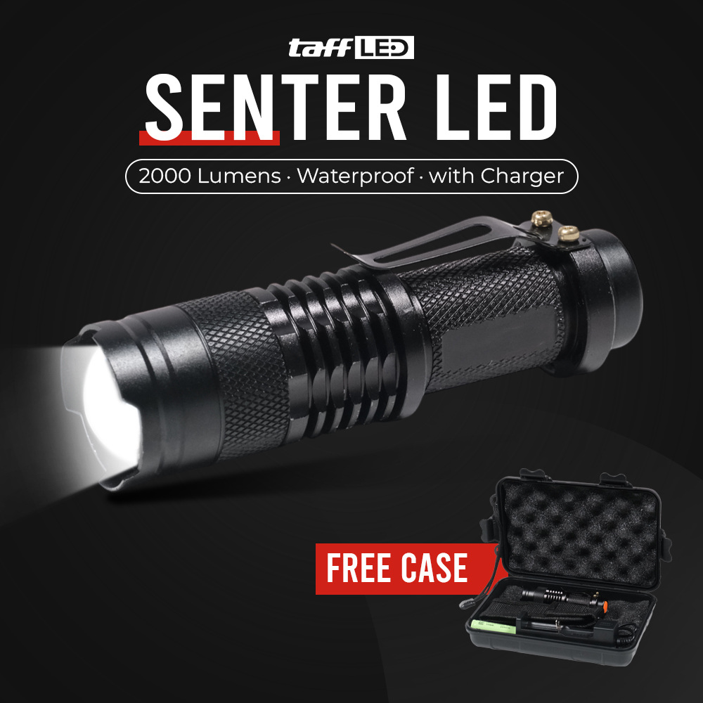 Gambar produk TaffLED Pocketman Senter LED 2000 Lumens Waterproof with Charger - P1