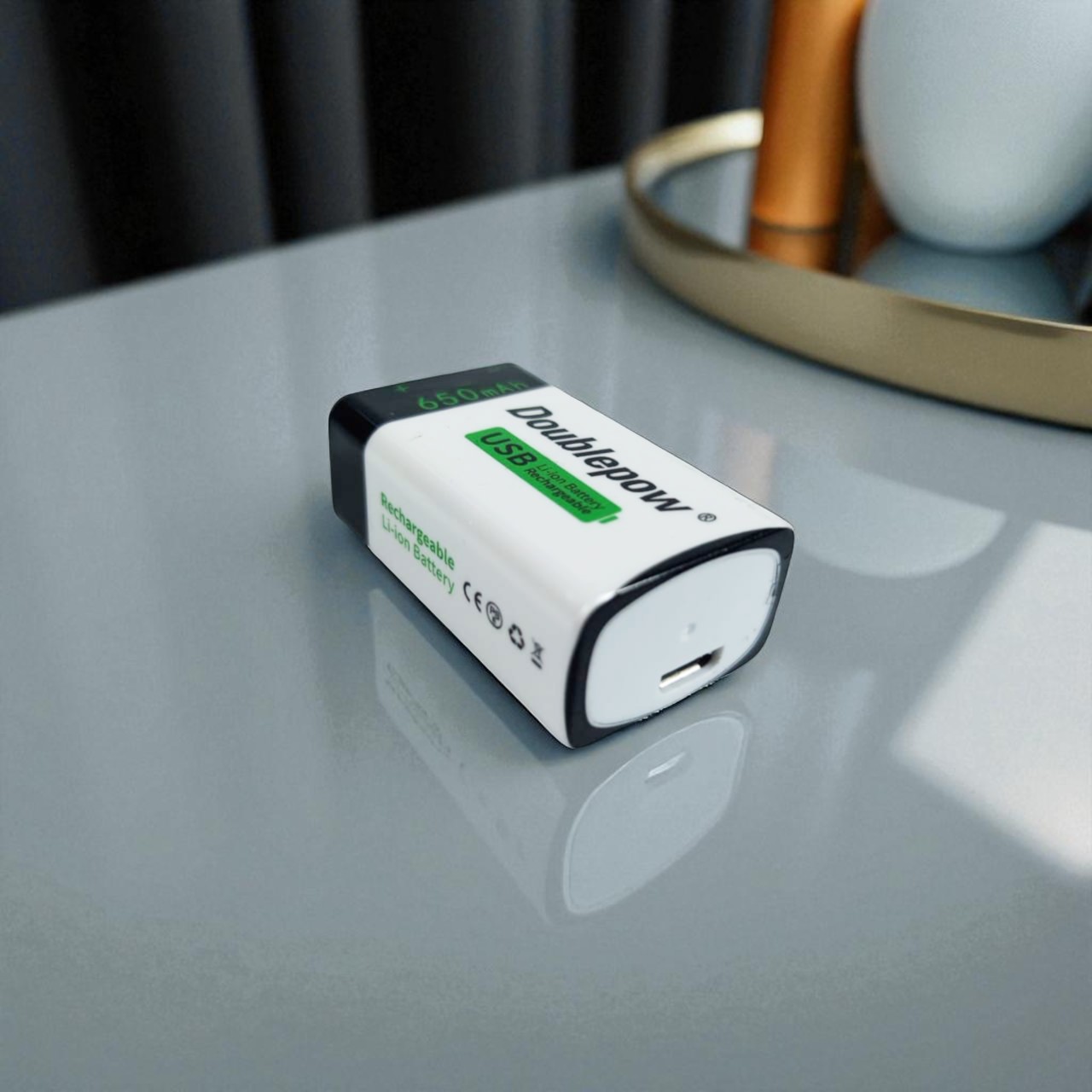 Gambar produk Doublepow Baterai Rechargeable 9V Li-Ion 650mAh 1 PCS - DP-9V6