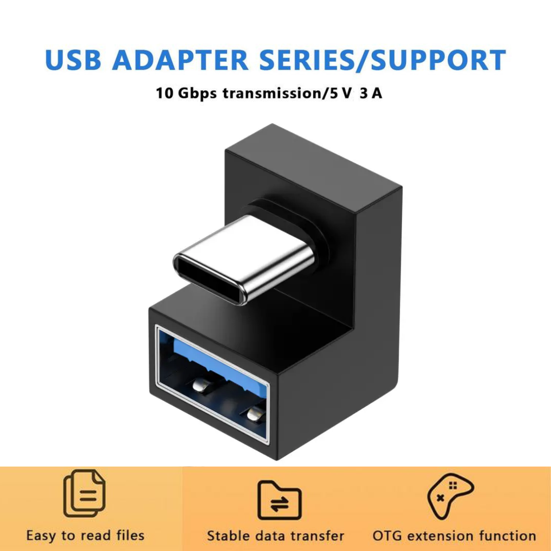 Gambar produk RONDAFUL OTG USB 3.0 to Type C High Speed Adapter U Shaped - RF30