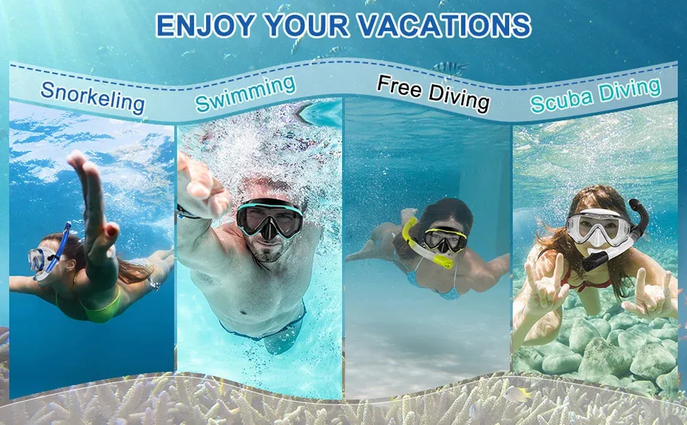 Gambar produk TITA Selang Snorkel Scuba Diving Dry Top Foldable Flexible Silicone - TI121