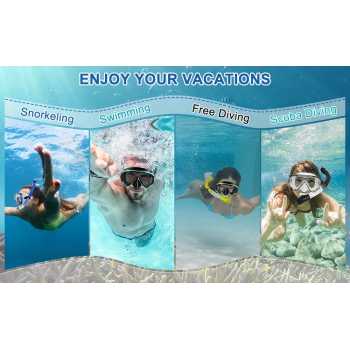 Gambar produk TITA Selang Snorkel Scuba Diving Dry Top Foldable Flexible Silicone - TI121