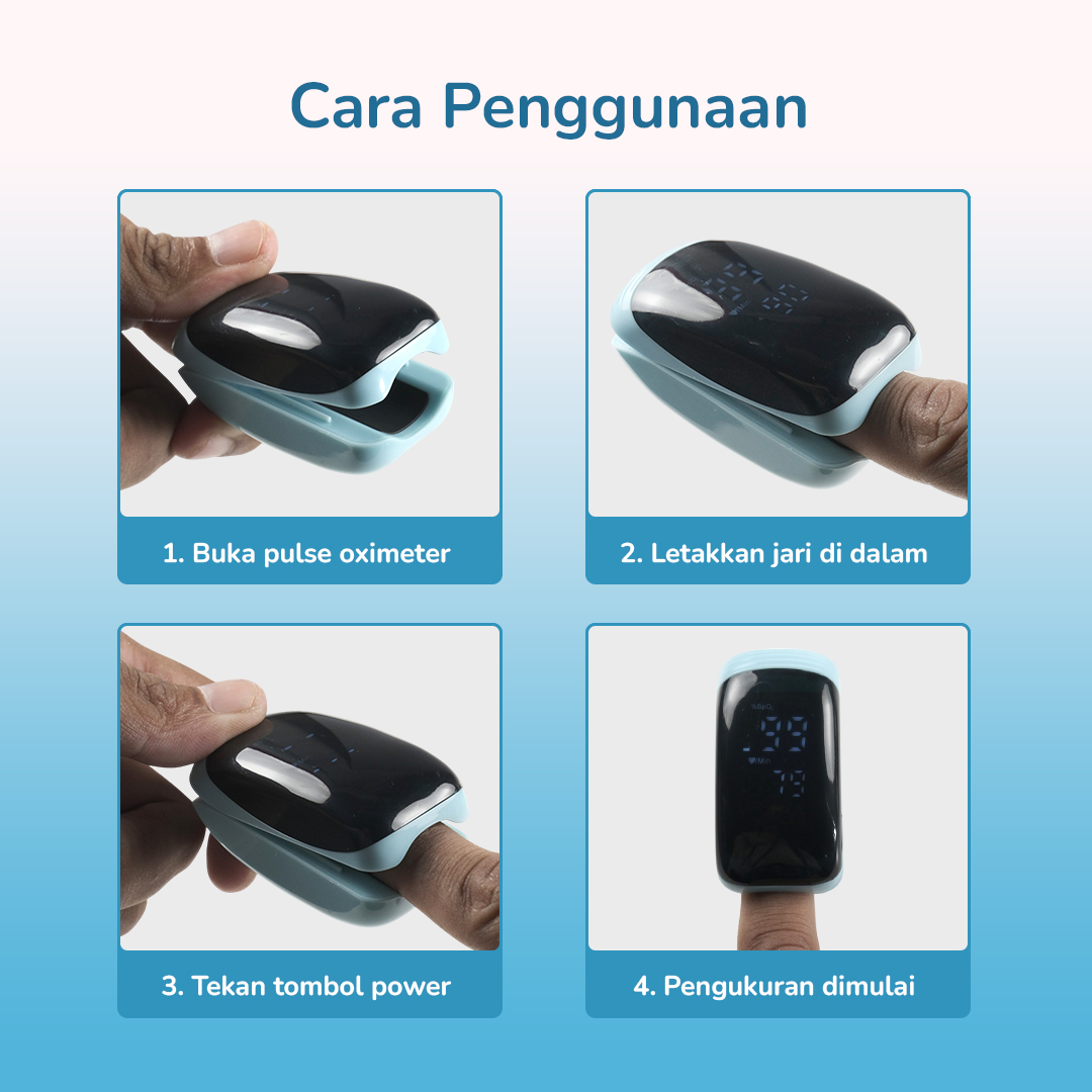 Gambar produk AIQUE Fingertip Pulse Oximeter Alat Ukur Saturasi Oksigen Darah - TY-05