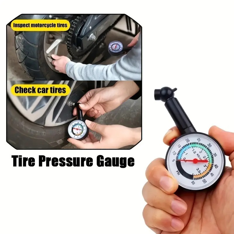 Gambar produk KAWISH Alat Ukur Tekanan Ban Mobil Motor Manometer Analog Tire Gauge - KWS130