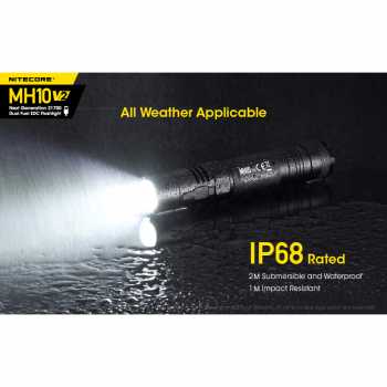 Gambar produk NITECORE Senter CREE XP-L2 V6 LED IP68 1200 Lumens - MH10 V2