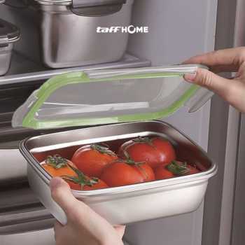 Gambar produk TaffHOME Kotak Makan Anti Tumpah Reguler Lunch Box Stainless Steel 304 550ml - Slyz52