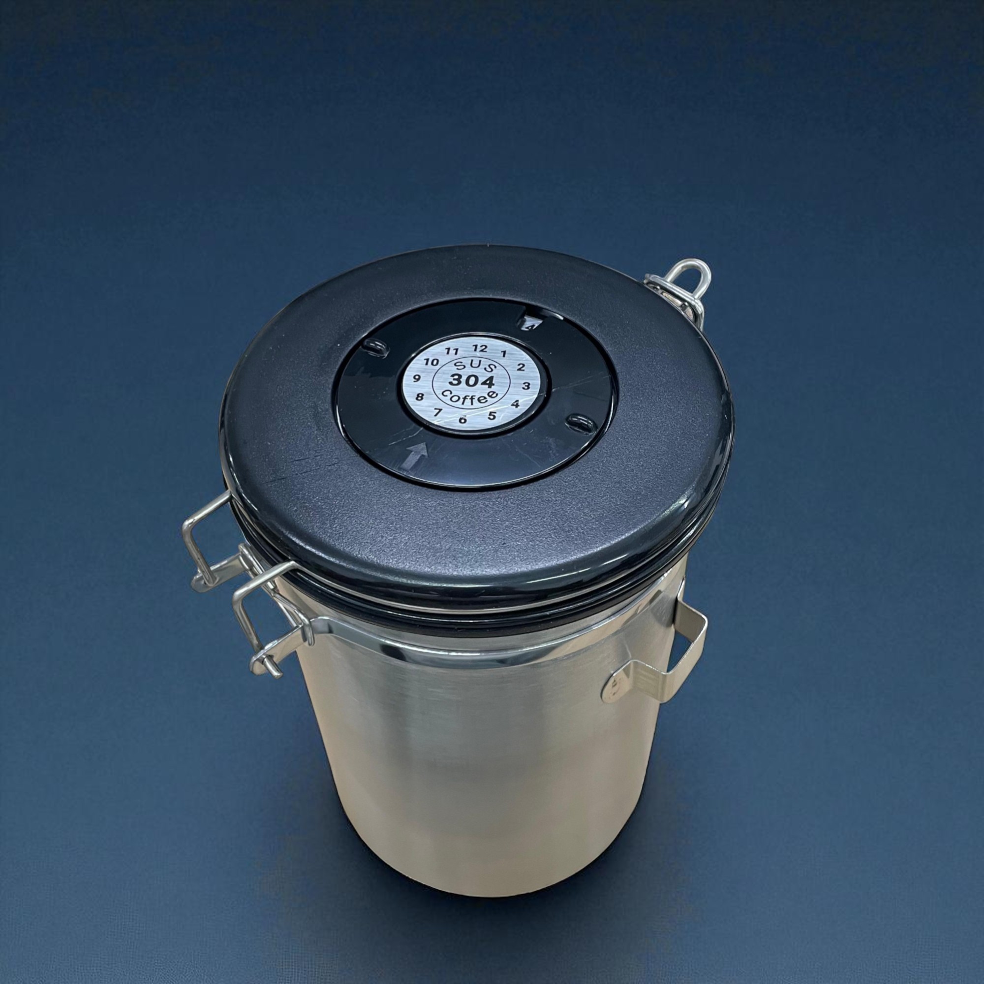 Gambar produk LISM Toples Stainless Penyimpanan Biji Kopi Rekam Tanggal Storage Jar 1.8L - MSS19