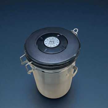 Gambar produk LISM Toples Stainless Penyimpanan Biji Kopi Rekam Tanggal Storage Jar 1.8L - MSS19