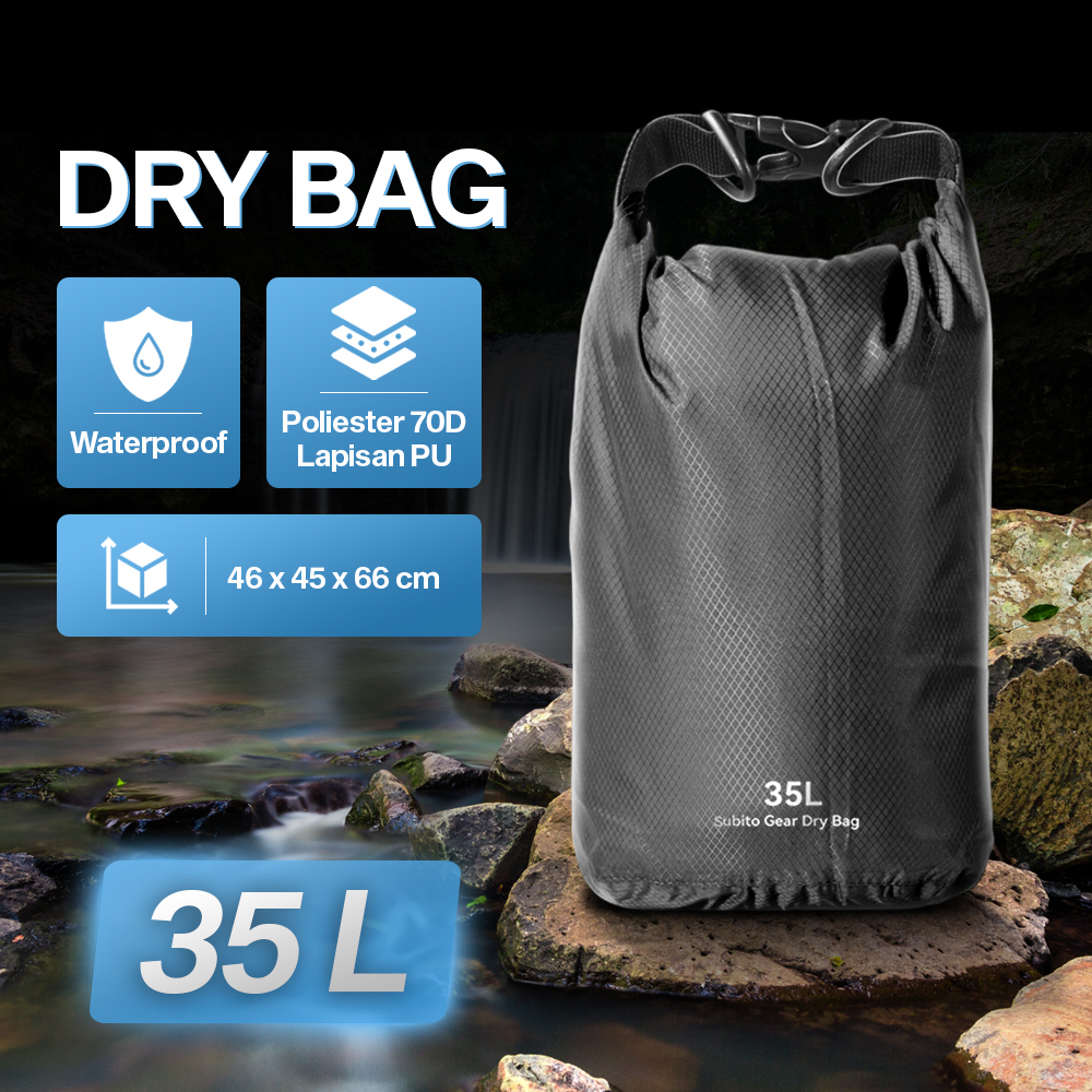 Gambar produk SUBITO Tas Outdoor Waterproof Storage Bag Drybag 35L - JP727