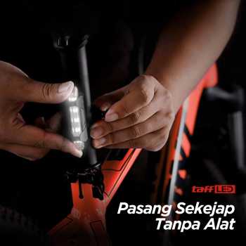 Gambar produk TaffLED Lampu Belakang Sepeda Bicycle Light USB Rechargeable 15 Lumens - DC-918