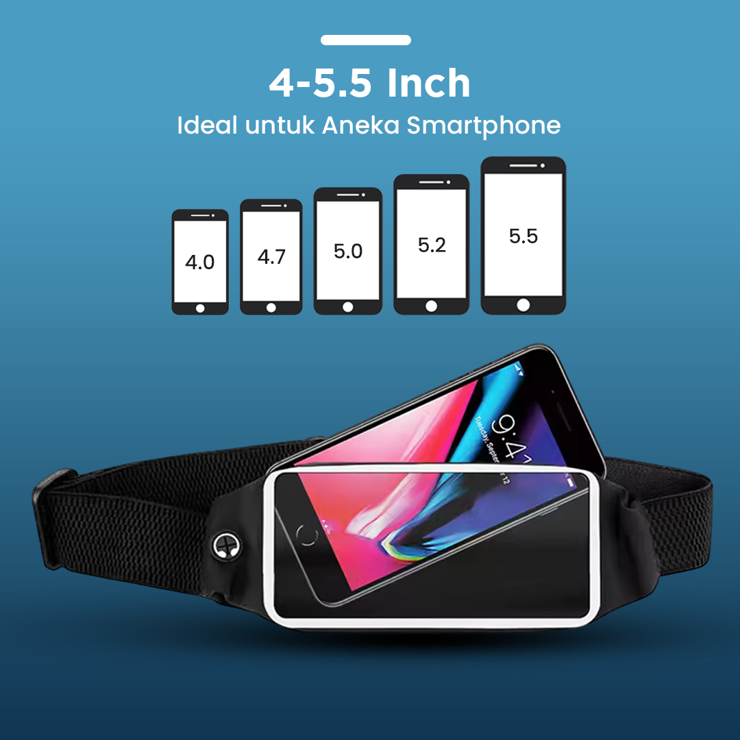 Gambar produk Tas Pinggang Olahraga Lari Slot Smartphone Running Waist Bag - 150806