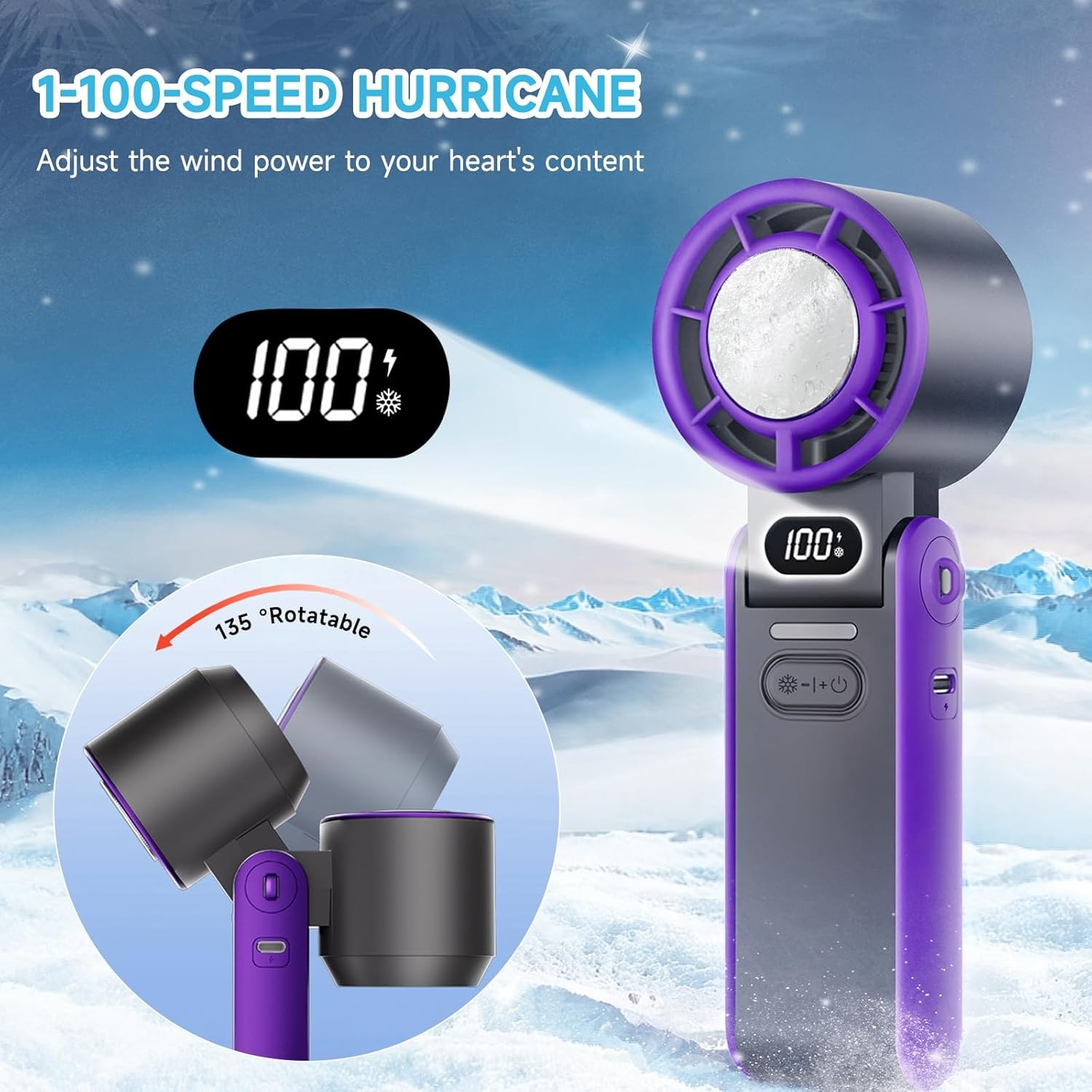 Gambar produk OSBORN Kipas Mini Lipat Portable Handheld Folding Fan 3000mAh - O-33