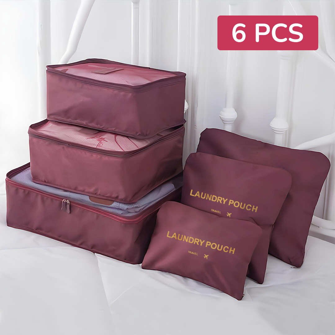 Gambar produk RUIMOM Tas Travel Bag Laundry Organizer Packing Cubes Multi Size 6 PCS - RU-6