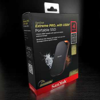 Gambar produk SanDisk Extreme PRO Portable SSD 3800MB/s USB Type C 4.0 4TB - SDSSDE82