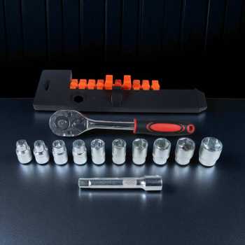 Gambar produk NEW TOOLS Set Kunci Shock Ratchet Wrench 1/2 Handle Drive CR-V 12 PCS - INU36