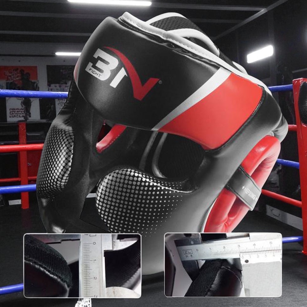 Gambar produk BNPRO Helm Tinju Muay Thai MMA Pelindung Kepala Size XL - BNHG-01