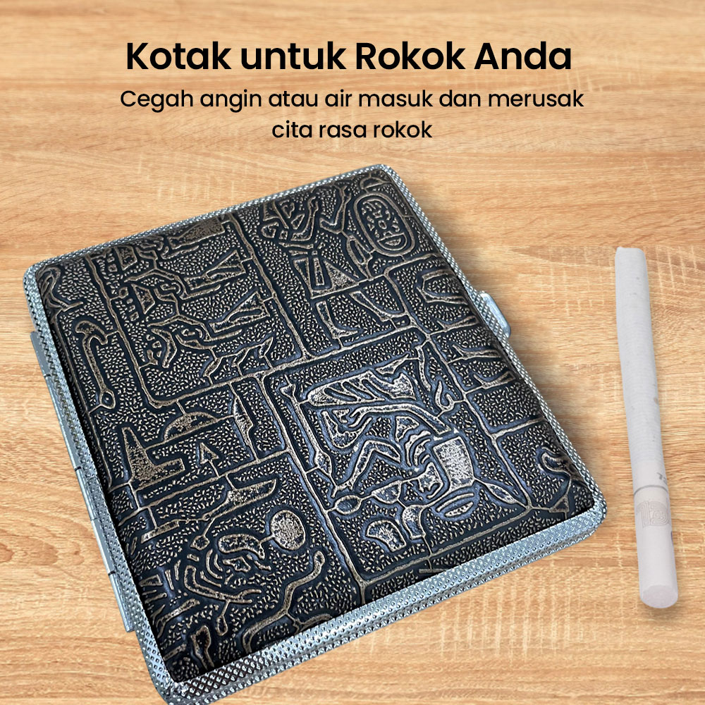 Gambar produk Ophone Kotak Rokok Elegan Leather Cigarette Box Case 20 Slot - J-18