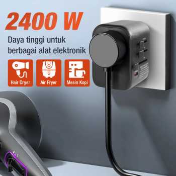 Gambar produk LENCENT Universal Travel Adaptor Multi Port USB Type C UK EU USA 65W - HHT906