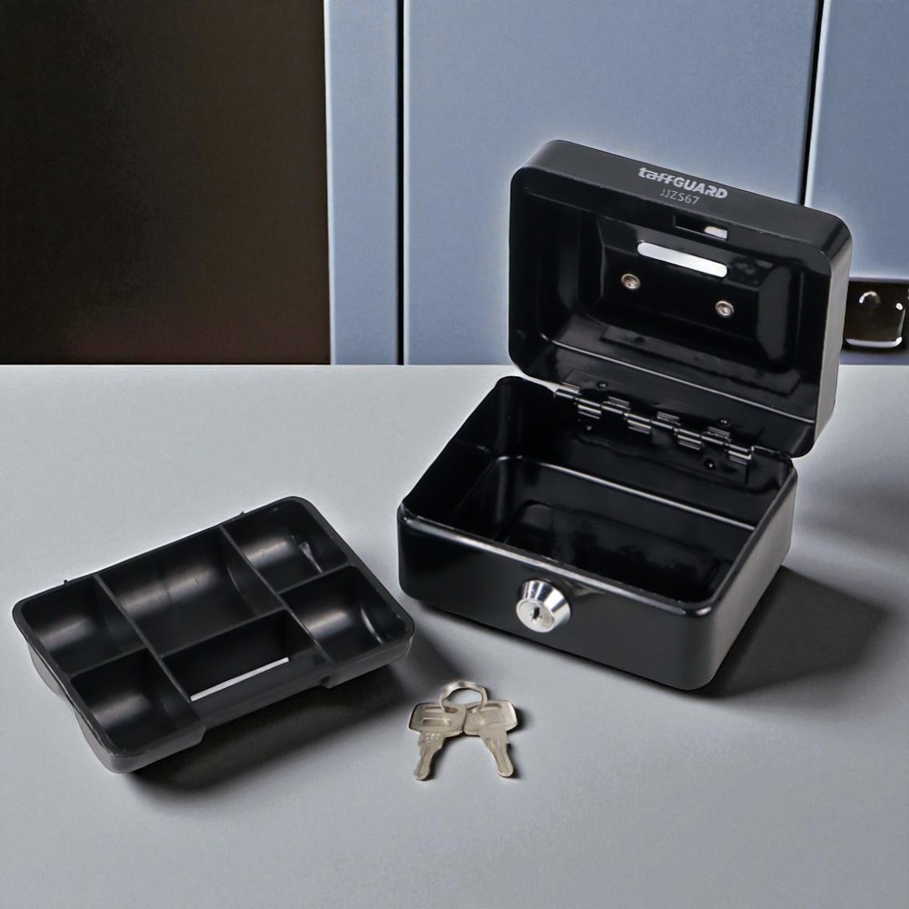 Gambar produk TaffGUARD Kotak Brankas Uang Safebox Key Lock 12.5x9.5x6cm - JJZS67