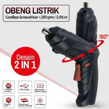 ZHCY Obeng Listrik Cordless Screwdriver 250RPM 1800mAh - Q029