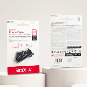 Gambar produk SanDisk Dual-Interface Phone Drive Android USB Type C 3.2 Gen 1 256GB - SDDDC6