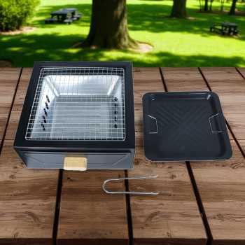 Gambar produk WOODPACK Alat Pemanggang Arang BBQ Outdoor Grill Stove Portable With Frying Pan - sk201