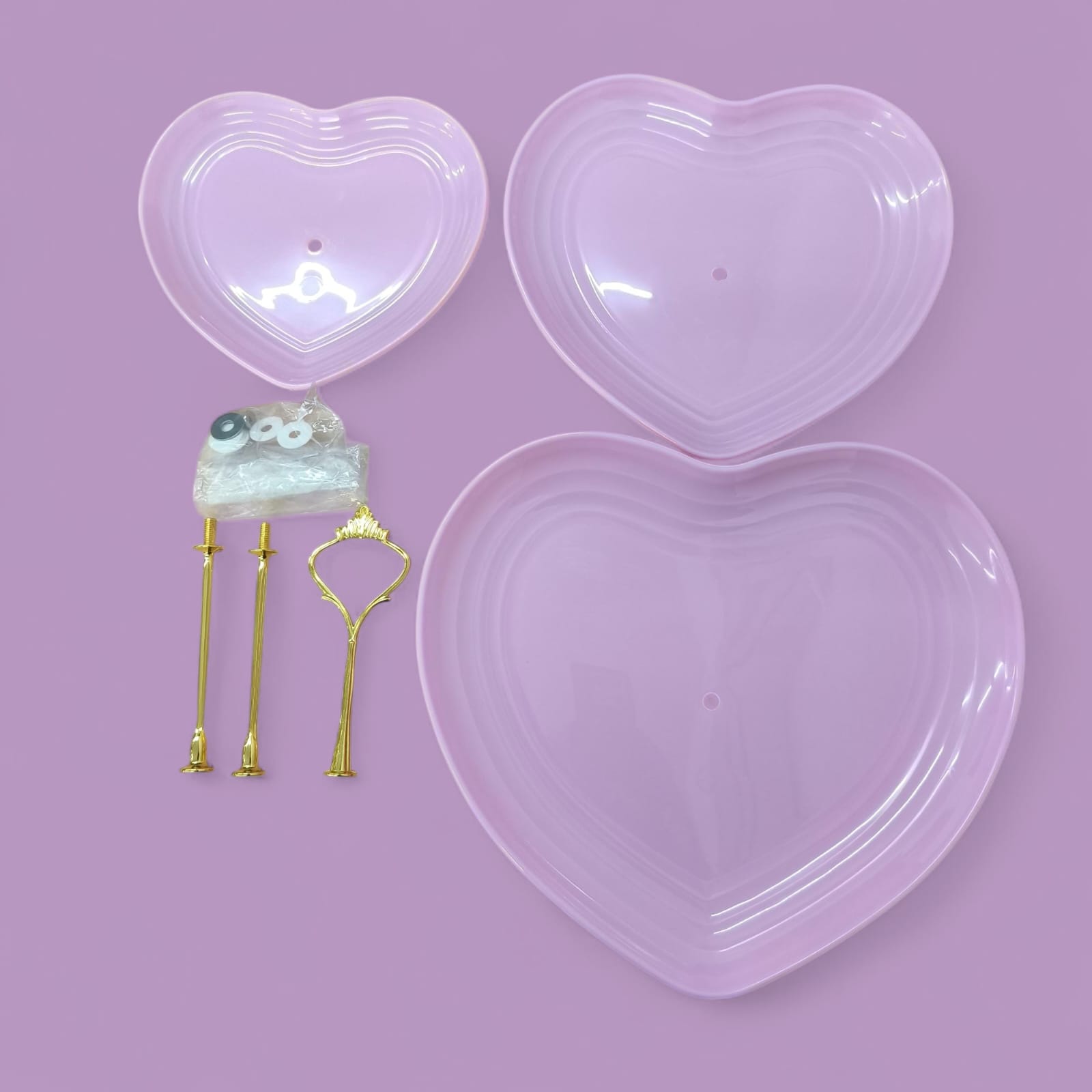 Gambar produk AXOP Rak Kue Susun 3 Tingkat Plate Cake Decoration Big Love - A-33