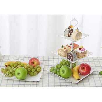 Gambar produk AXOP Rak Kue Susun 3 Tingkat Dessert Cake Rack Table Layer Square - A-13