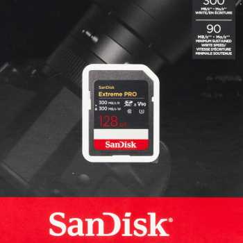 Gambar produk SanDisk Extreme Pro SDXC UHS-II Card U3 Class 10 300MB/s 128GB - SDSDXDM