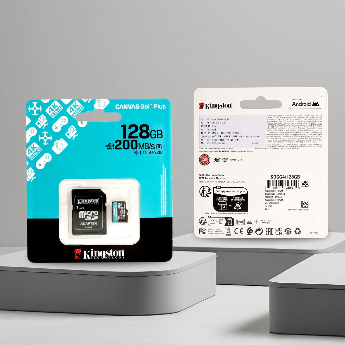 Gambar produk Kingston Canvas Go! Plus MicroSD Gen4 U3 V30 200Mbps 128GB - SDCG4