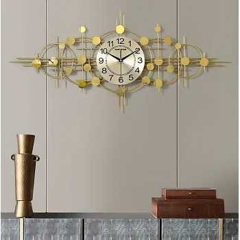 Gambar produk TaffHOME Jam Dinding Elegan European Style Iron Silent Movement 90cm - OG-42
