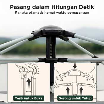 Gambar produk AstaGear Tenda Camping Lipat Otomatis 3-4 Orang Single Layer - SH-014