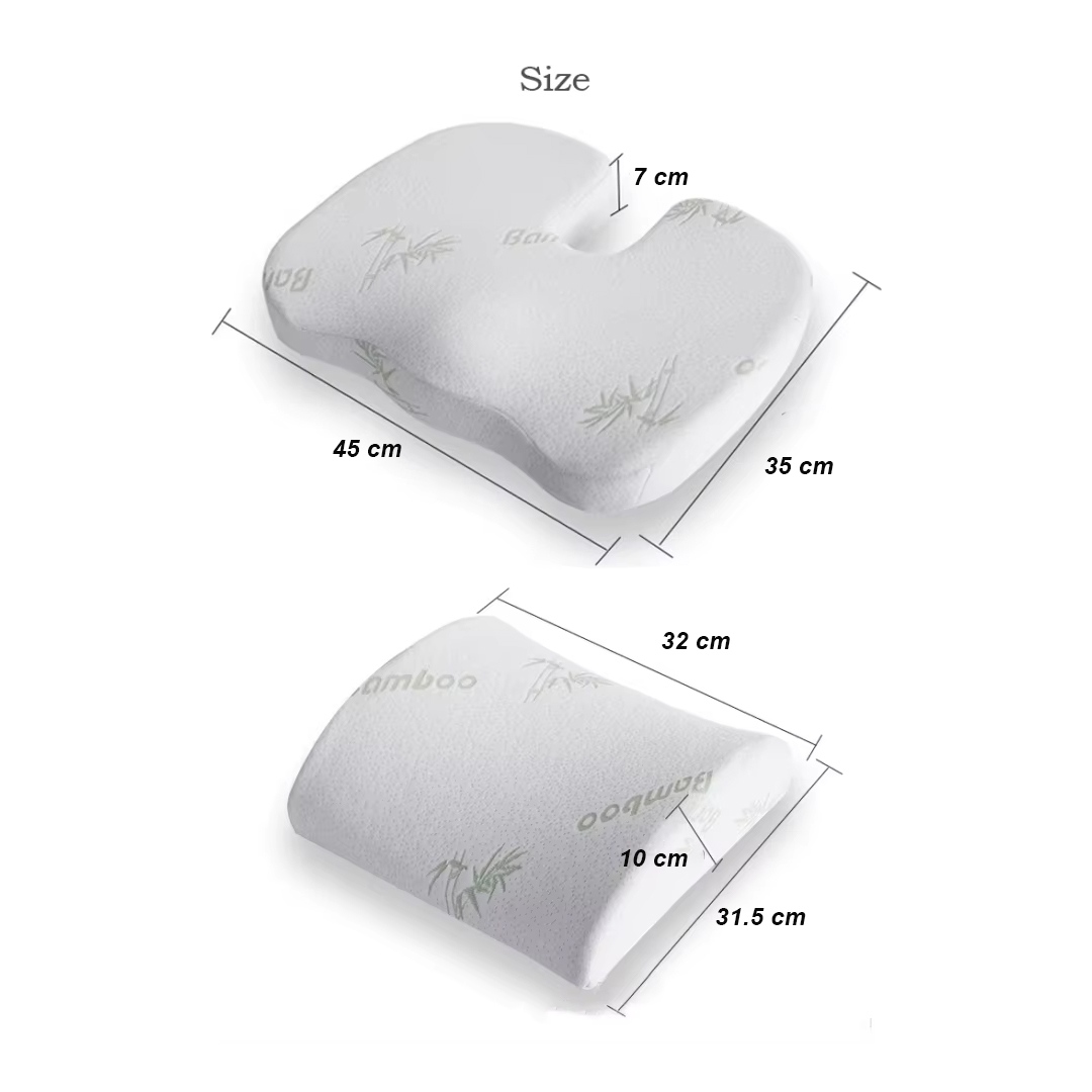 Gambar produk Bamboo Bantal Punggung Orthopedic Memory Foam Slow Rebound Bamboo - INU137